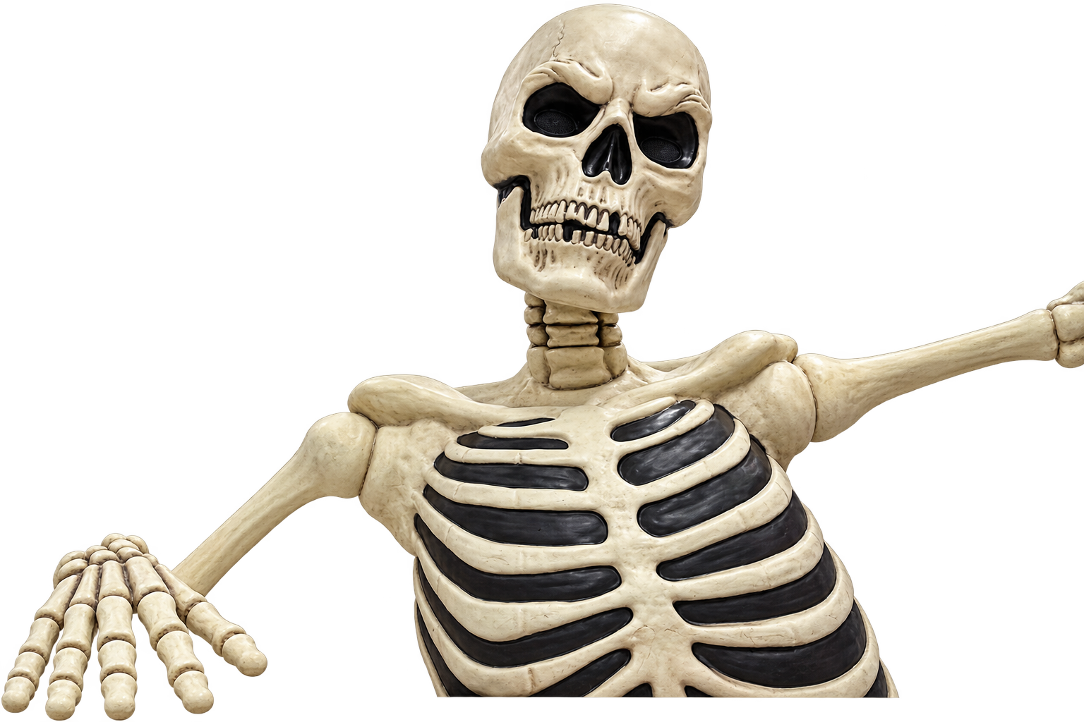 Oversized Halloween skeleton decor